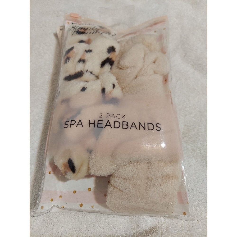 Simply Beautiful 2 Pack Spa Headbands‎ Stretchy Elastic Face Washing